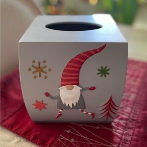 NEW  Gnome Hand Painted Tissue Cover